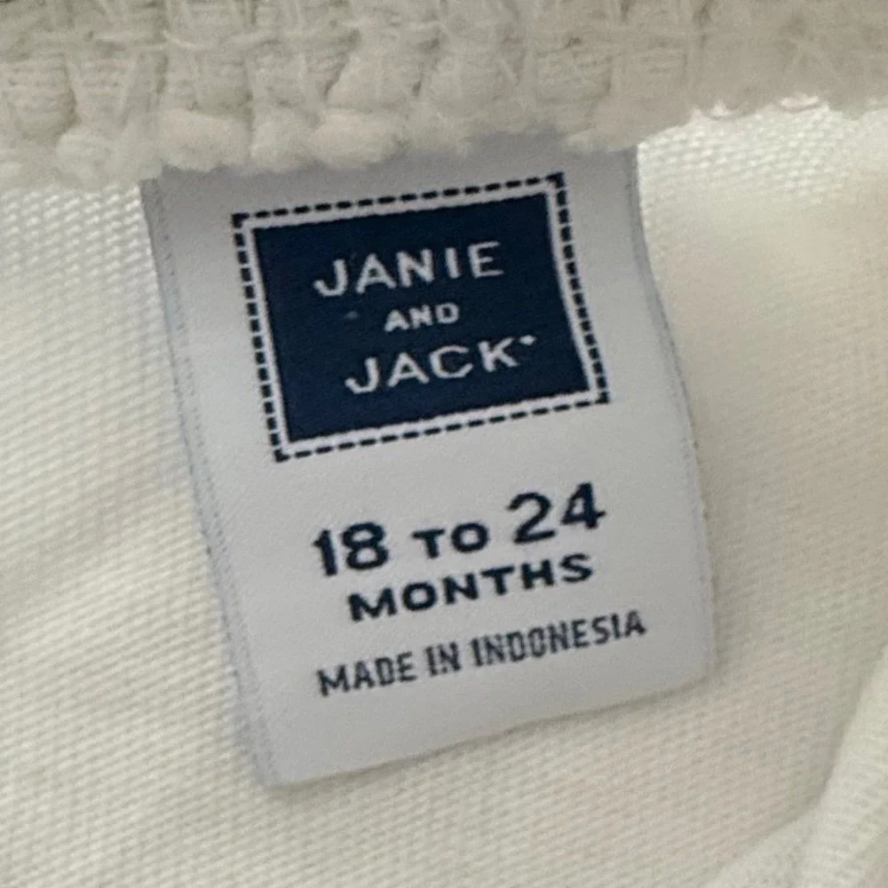 Janie and Jack Toddler Girls Tops Lot 18-24‎ Months Floral Embroidered Ruffle